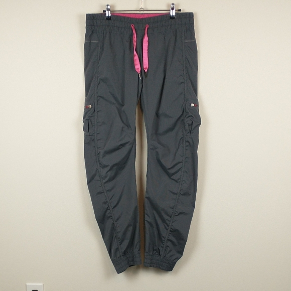Lululemon Dance Studio Joggers 8 Gray Pink Low Rise Cargo Drawstring Y2K - Picture 1 of 14